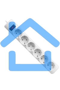 Сетевой фильтр Defender DFS 155 5.0 m, 6 розеток, белый