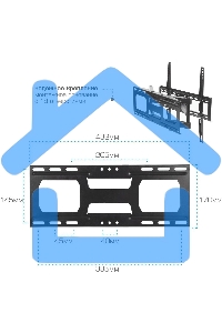 Кронштейн для ТВ ARM MEDIA COBRA-51 черный (max VESA 400x400 мм., настенный, наклонно-поворотный, max 35 кг)