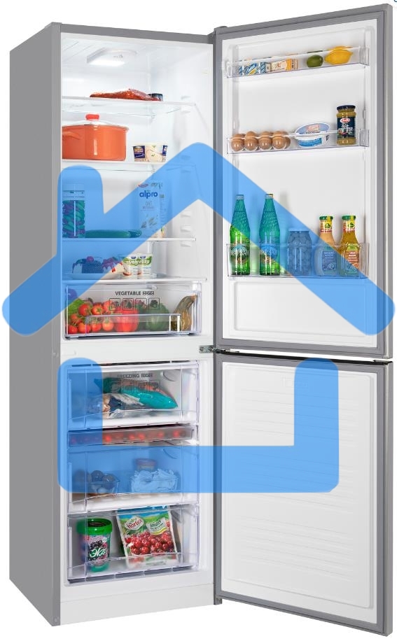 Холодильник Nordfrost NRB 152 S серый двухкамерный 205/115 л морозилка снизу