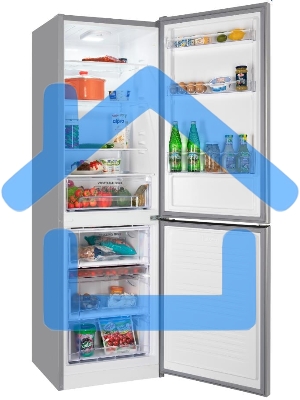 Холодильник Nordfrost NRB 152 S серый двухкамерный 205/115 л морозилка снизу