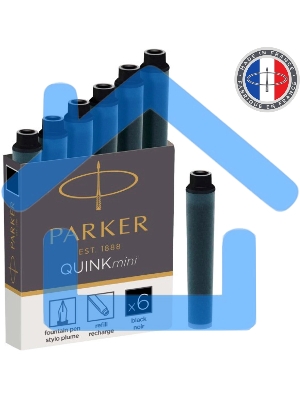 Картридж Parker Quink Z17 Mini (CW1950407) черные чернила, для ручек перьевых (6шт)