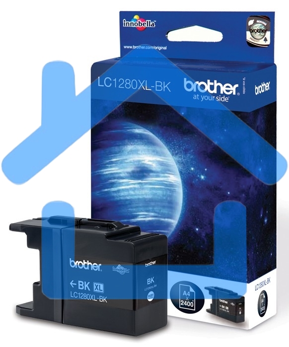 Картридж струйный Brother LC1280XLBK черный (2400 стр) для Brother MFC-J6510DW, MFC-J5910DW, MFC-J6710DW, MFC-J6910DW, MFC-J6710D