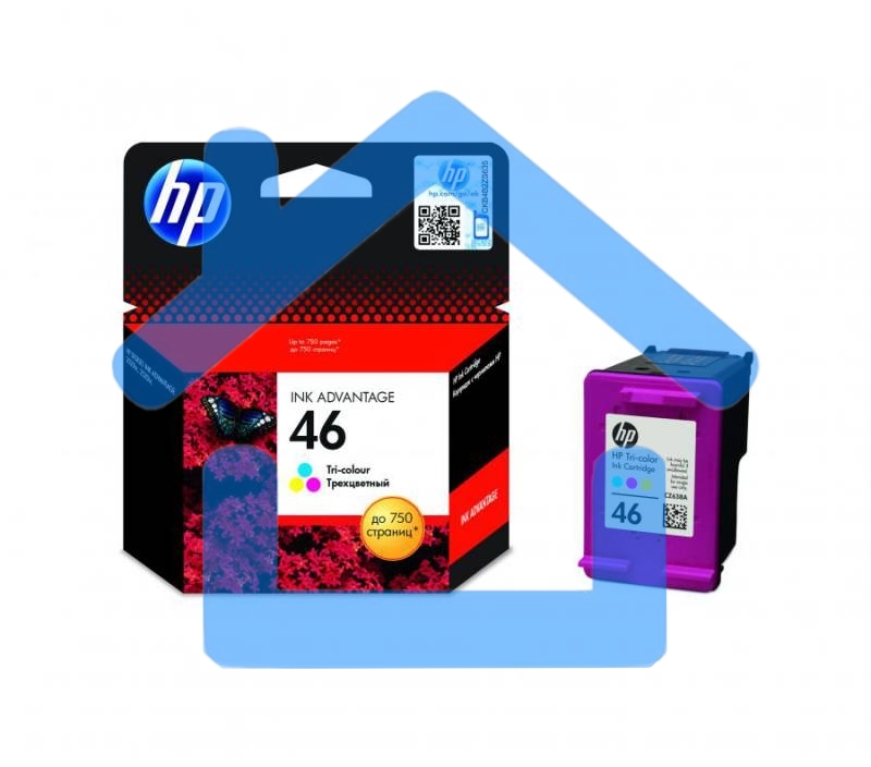 Картридж струйный HP 46 CZ638AE многоцветный для HP DJ Adv 2020hc/2520hc