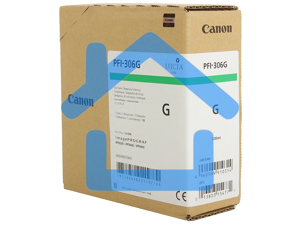 Картридж струйный Canon PFI-306 G зеленый для iPF8400/9400 (6664B001)