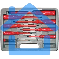 Набор отверток FIT 56127изолированные CrV, 1000 В, в чемод., набор 7 шт.+1 шт. индикаторная Набор отверток FIT 56127изолированные CrV, 1000 В, в чемод., набор 7 шт.+1 шт. индикаторная