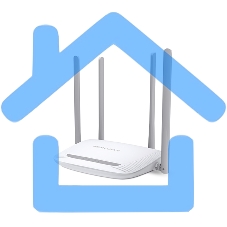 Беспроводный маршрутизатор Mercusys MW325R, 300Мбит/с,4 порта 100 Мбит/с, 4 фиксированных антенны