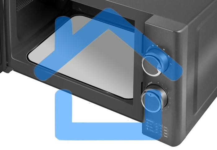 Микроволновая печь Centek CT-1573 серый, 20 л, 700 Вт, переключатели - поворотный механизм