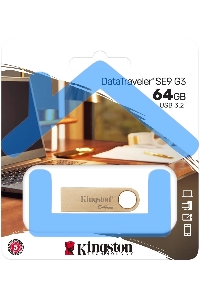 Флешка USB Kingston 64 Gb DataTraveler SE9 DTSE9G3/64 Gb USB 3.0 золотистый
