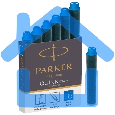 Картридж Parker Quink Z17 Mini (CW1950409) синие чернила, для ручек перьевых (6шт)