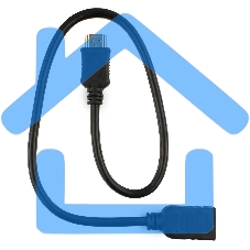 Кабель-удлинитель HDMI Cablexpert CC-HDMI4X-0.5M, 19M/19F, v2.0, позол.разъемы, экран, 0.5м, черный, пакет