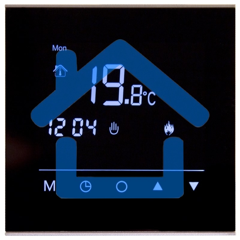 Терморегулятор сенсорный программируемый Rexant, R300B, черный