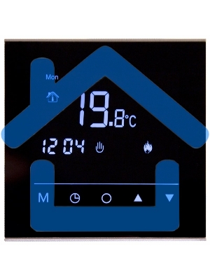 Терморегулятор сенсорный программируемый Rexant, R300B, черный