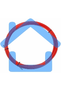 Протяжка кабельная (мини УЗК в бухте), стеклопруток, d=3,5мм, 20м КРАСНАЯ