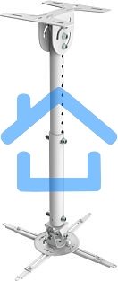 Кронштейн Wize WPB-W белый Потолочные, Макс. крепежное расстояние 260х260, макс. вес нагрузки 12 кг, Наклон,поворот °+/-15, расстояние от стены/ потолка 43-64 см