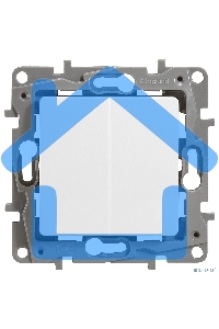 Переключатель 2-клавишный, 10AX, бел. ETIKA 