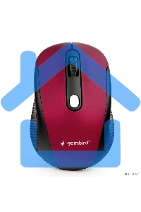 Мышь беспроводная Gembird MUSW-420-1 красный, 1600 dpi, радиоканал, USB, кнопки - 4