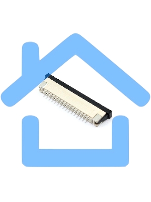 Разъем FPC Half Coverage Top Contact 1.0K-BS-16PWB 16 pin высота 2мм шаг 1мм