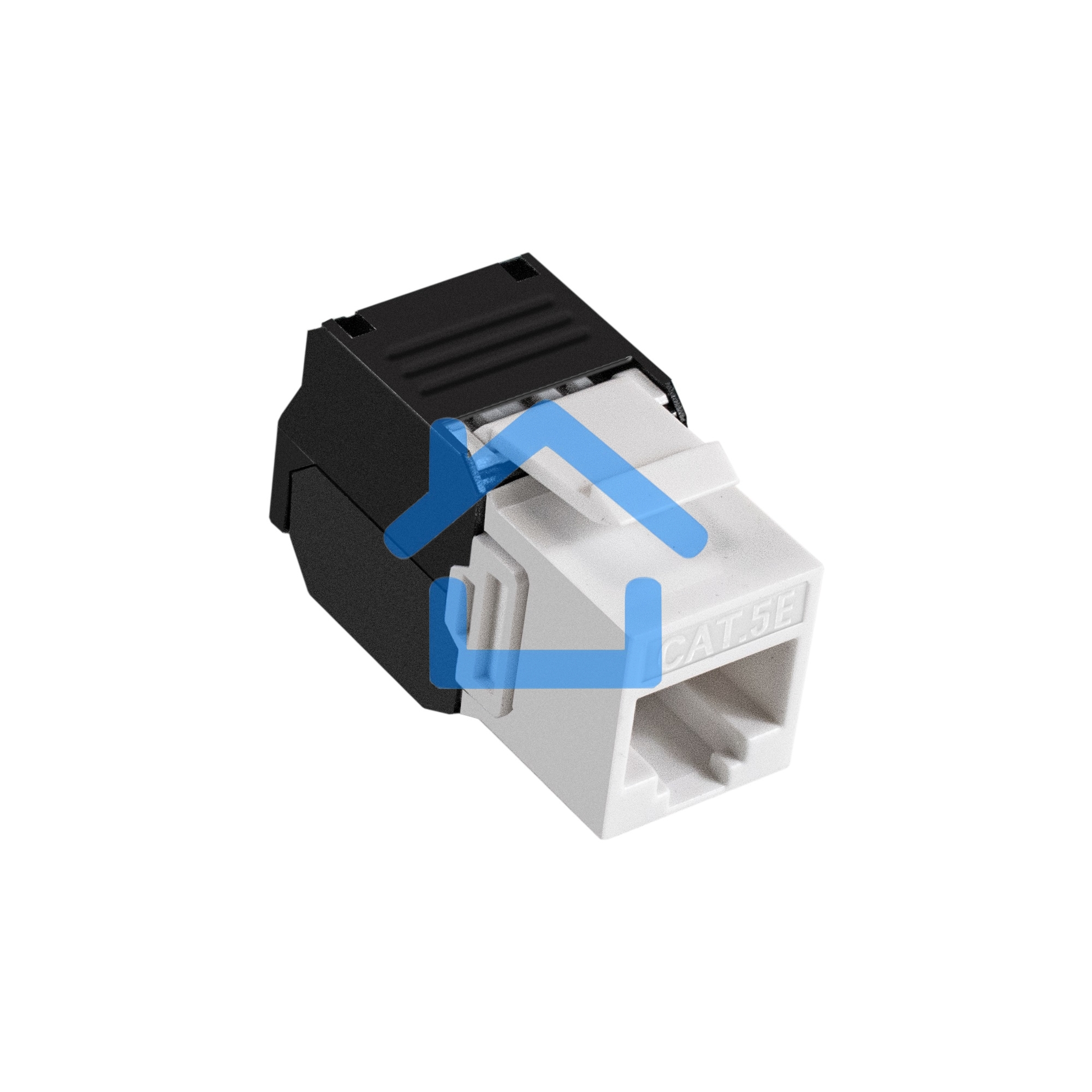 Модуль-вставка Keystone Jack RJ-45 ExeGate KJ-8P8C-U-C5e-180-TL (Кат.5e, неэкранированная, 180 градусов, IDC Toolless (без инструмента))