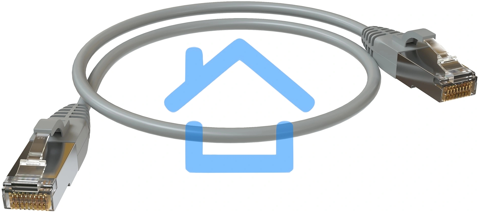 Патч-корд Sysmatrix PC 4545.5ES26.05LSZHGY F/UTP RJ-45 вил.-вилка RJ-45 кат.5E 0.5м серый LSZH