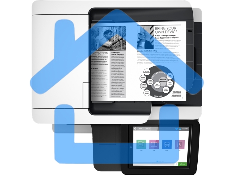 МФУ лазерное HP LaserJet Enterprise M528dn (1PV64A #B19), A4, ч/б, печ. до 43 стр/мин., скан. до 43 стр/мин. (ч/б) 38 стр/мин. (цвет), 1200 x 1200 dpi (печать) 600x600dpi (сканер), USB, RJ-45, Air Print, Mopria