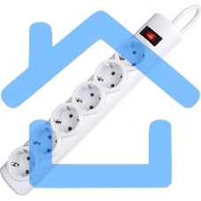 Сетевой фильтр Defender DFS 151 1,8 м, белый, 6 розеток