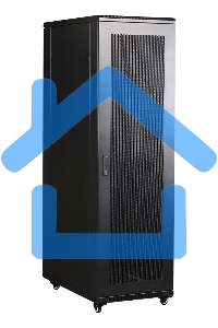 Шкаф серверный Lanmaster (TWT-CBB-42U-8X10-G1) напольный 42U 800x1000мм пер.дв.стекл задн.дв.двуст. 2 бок.пан. 800кг черный IP20