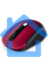 Мышь беспроводная Gembird MUSW-420-1 красный, 1600 dpi, радиоканал, USB, кнопки - 4