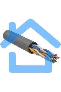 Кабель связи ITK витая пара U/UTP, кат.6, 4 пары 23AWG solid, 305м, ПВХ, серый