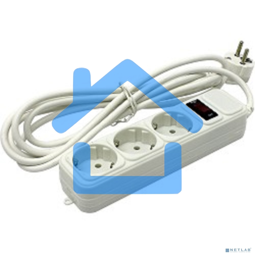 Сетевой фильтр ExeGate EX221181RUS SP-3-3W (3 розетки, 3м, евровилка, белый)
