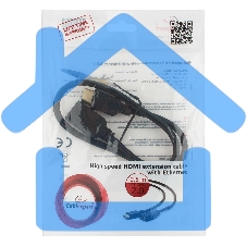 Кабель-удлинитель HDMI Cablexpert CC-HDMI4X-0.5M, 19M/19F, v2.0, позол.разъемы, экран, 0.5м, черный, пакет