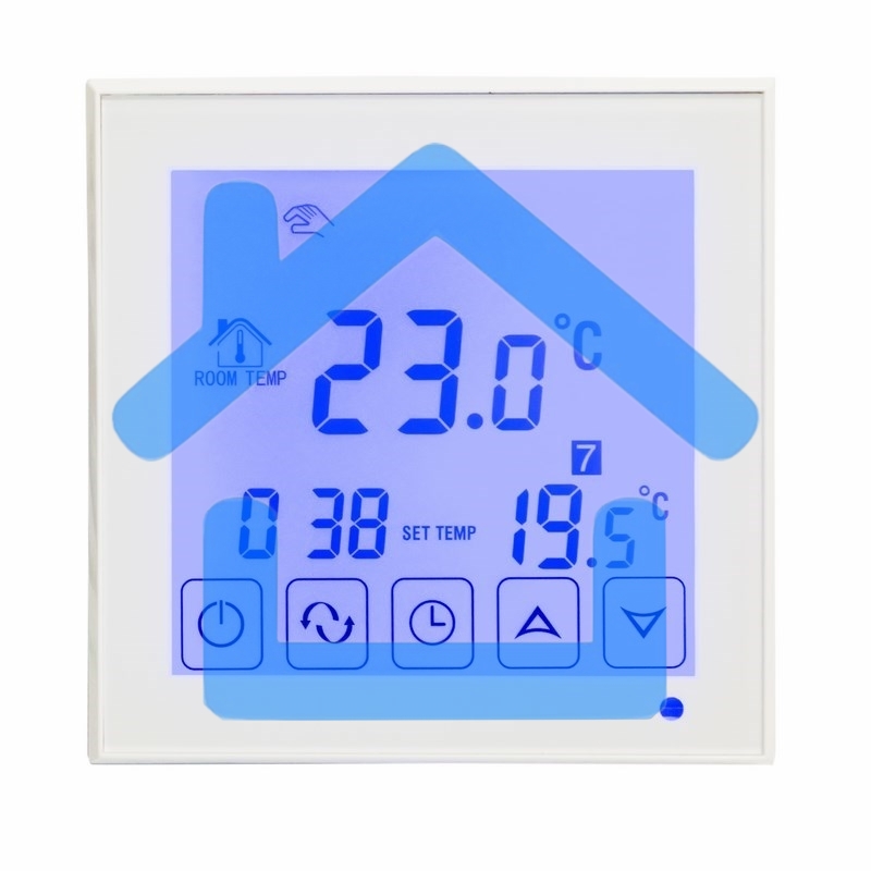 Терморегулятор сенсорный с автоматическим программированием Rexant, R200W, белый