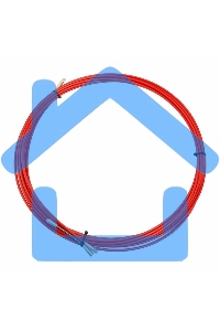Протяжка кабельная Rexant (мини УЗК в бухте), стеклопруток, d=3,5 мм 10 м, красная