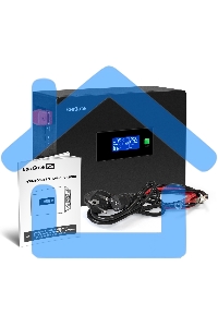 Комплект Источник бесперебойного питания EX295994RUS + батарея 26Aч EX282970RUS 2шт (инвертор, синус, для котла, PF=1, настенный) ExeGate IdealSine SR-1500.LCD.2SH  1500VA/1500W, чистая синусоида, цветной LCD-дисплей, 2*Schuko, крепление настенное, черный