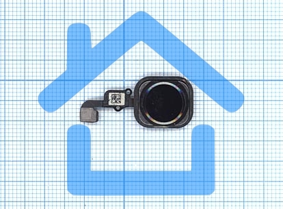 Кнопка HOME в сборе с механизмом и шлейфом для iPhone 6S/6S Plus черная