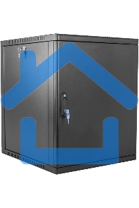 Шкаф коммутационный ЦМО (ШРН-9.350.1-9005) настенный 9U 600x350мм пер.дв.стал.лист 200кг черный 300мм