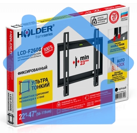 Кронштейн для телевизора Holder LCD-F2608 черный 22