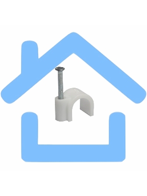 Крепеж кабеля круглый 9 мм, белый (упак. 50 шт) Rexant