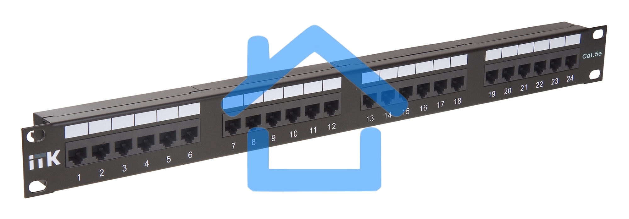 Патч-панель кат.5Е UTP, 24 порта (IDC Dual) 1U патч-панель кат.5Е UTP, 24 порта (IDC Dual)