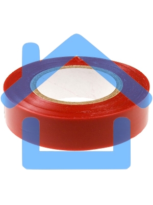 Изолента ПВХ, 15 мм х 10 м, красная Сибртех