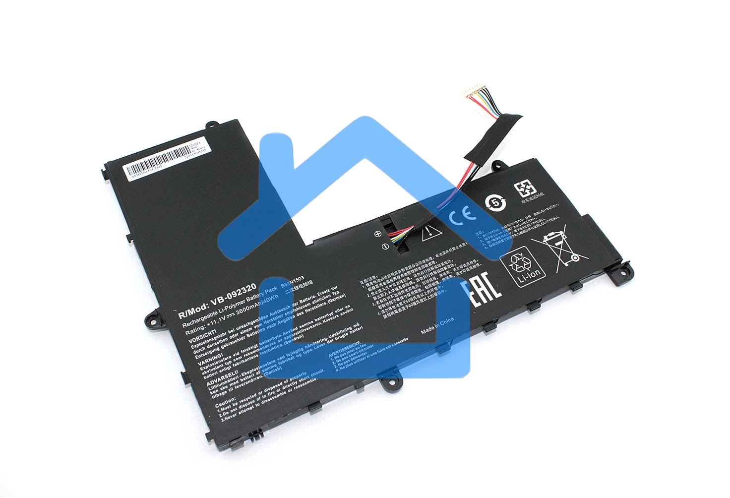 Аккумуляторная батарея для ноутбукa Asus E202SA 11.1V 3600mAh OEM