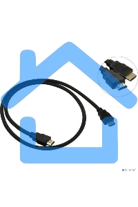 Кабель HDMI Exegate EX287729RUS EX-CC-HDMI2-1.0 (19M/19M, v2.0, 1м, 4K UHD, Ethernet, позолоченные контакты)