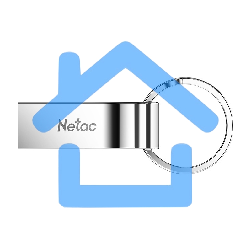 Флеш диск Netac U275 4Gb <NT03U275N-004G-20SL>, USB2.0, с кольцом, металлическая