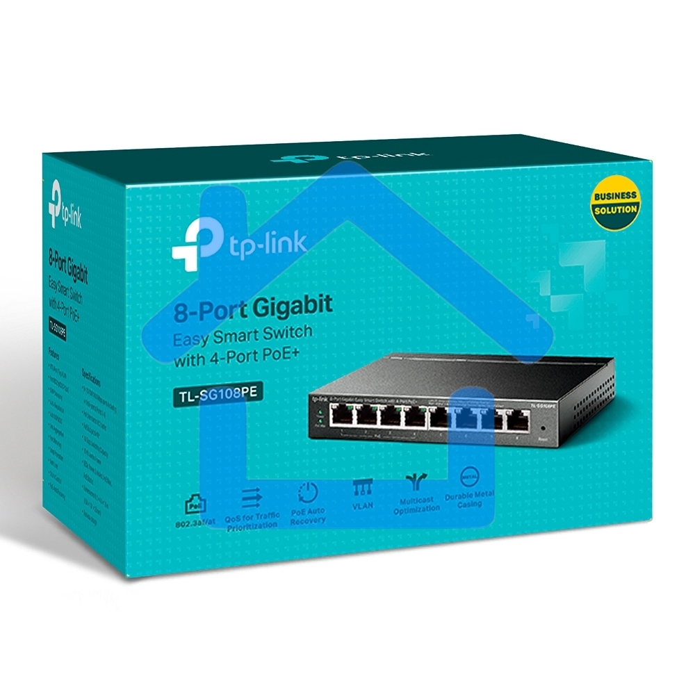Коммутатор TP-Link SMB TL-SG108PE Easy Smart гигабитный 8-портовый коммутатор с 4 портами PoE