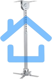 Крепеж Wize WPD-S серебро Универсальное комплект для проектора, длина штанги 82-141 см, наклон +/- 15°, поворот +/- 15°, до 12 кг, 260х260