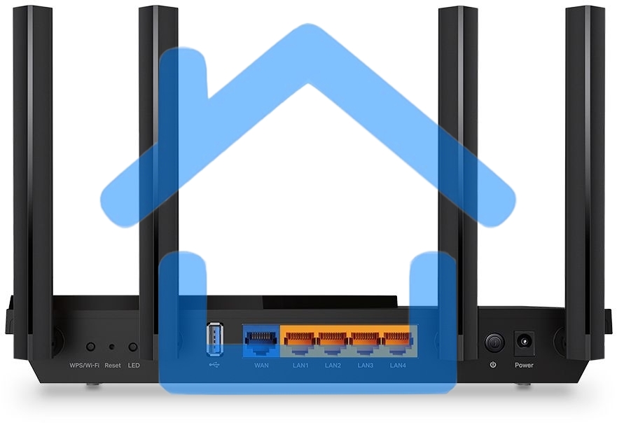 Роутер беспроводной TP-Link Archer AX55 AX3000 10/100/1000BASE-TX черный