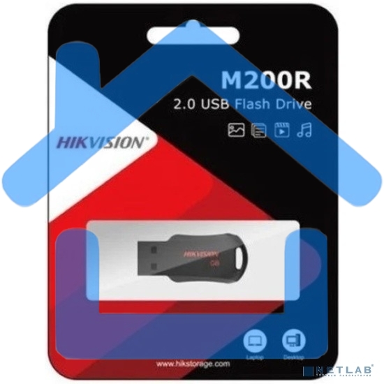 Флешка USB R/W Hikvision 16Gb HS-USB-M200R/16G USB2.0 черный