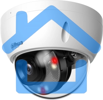 Уличная купольная IP-видеокамера DAHUA DH-IPC-HDBW2449EP-S-IL-0360B Smart Dual Light с ИИ 4Мп, 1/2.9” CMOS, объектив 3.6мм, видеоаналитика, ИК до 30м, LED до 30м, IP67, корпус: металл