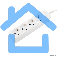 Удлинитель PROconnect 4 гнезда, 5 м, 3х0.75 мм², с/з, белый