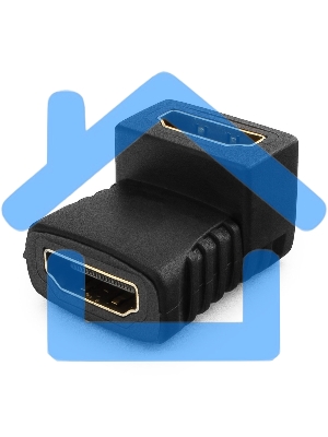 Переходник Gembird Переходник HDMI-HDMI 19F/19F, угловой, золотые разъемы, пакет A-HDMI-FFL