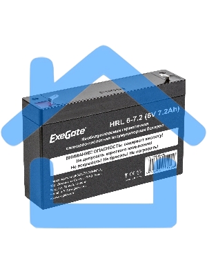 Батарея ExeGate HRL 6-7.2 (6V 7.2Ah), клеммы F1